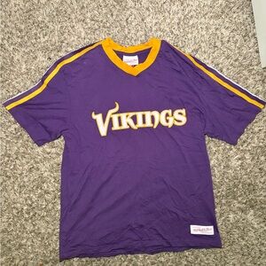 Mitchell & Ness Purple and Gold Minnesota Vikings T-Shirt Jersey